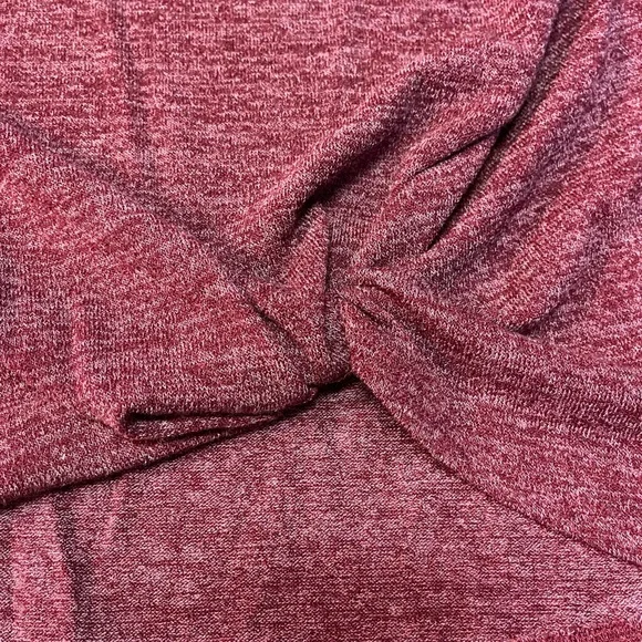 Burgundy Twisted Hem Top with Leopard pocket - Picture 6 of 9